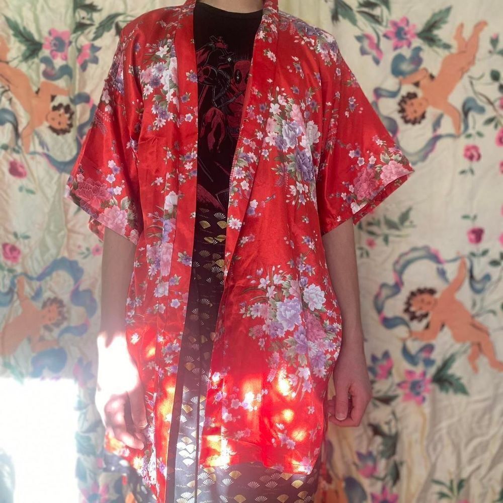 Red Floral Robe